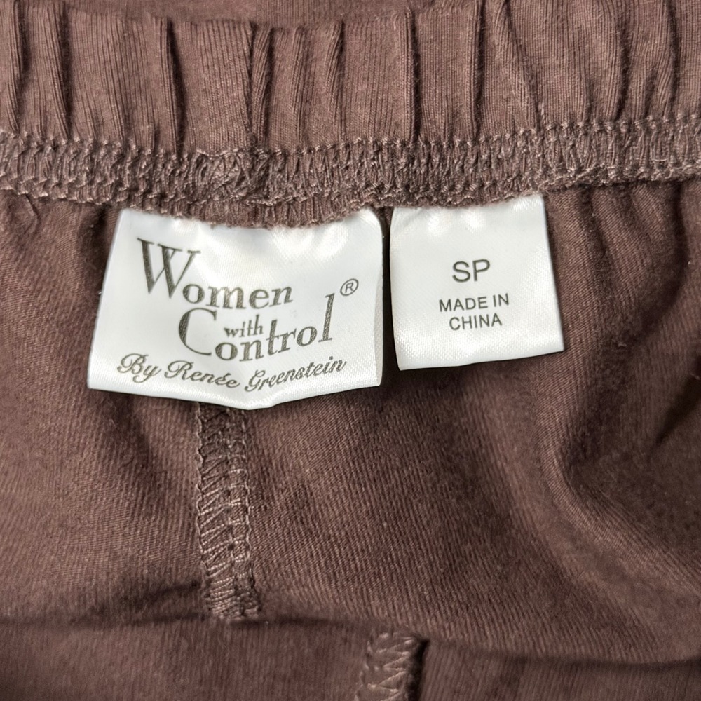 Women with Control Pants Small Petite Brown Tummy Control Stretch Crop 2 Pairs - Picture 12 of 16